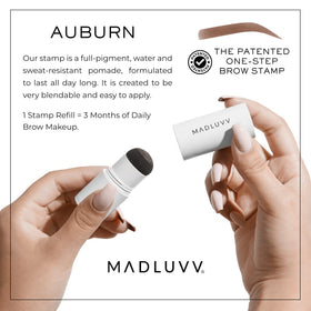 MADLUVV Brow Stamp Refill Auburn sponge applicator close-up