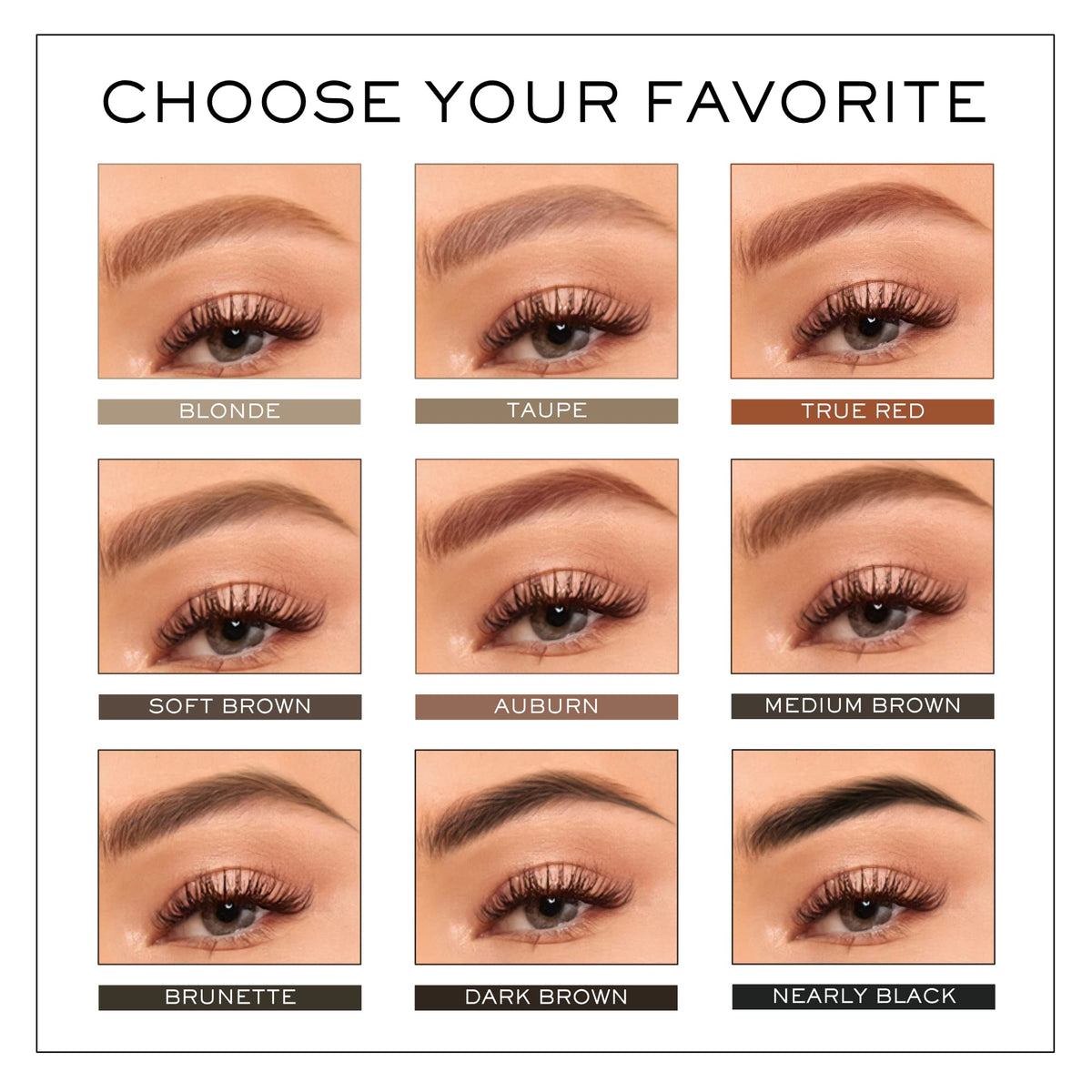 MADLUVV Brow Stamp Refill Brunette on a vanity