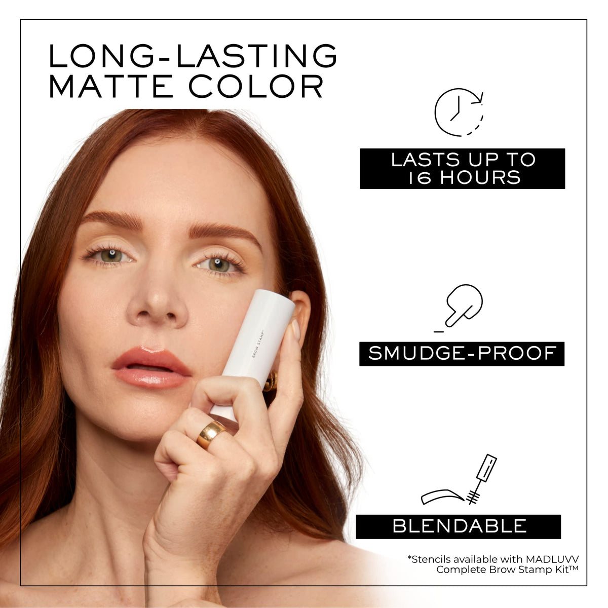 MADLUVV Brow Stamp Refill Brunette packaging side view