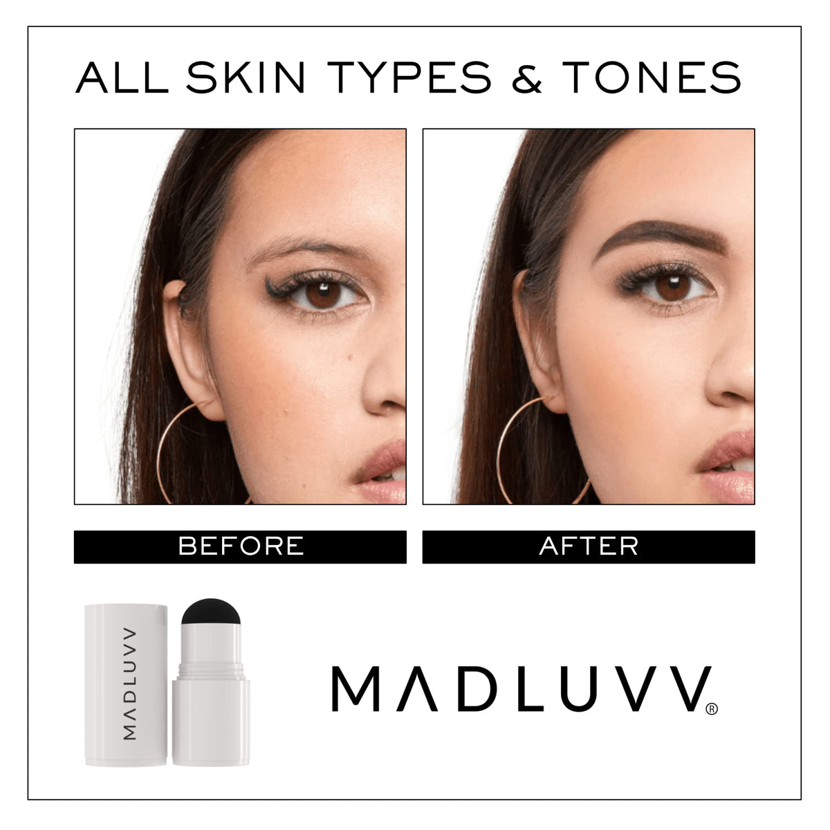 MADLUVV Brow Stamp Refill Brunette used on hairline