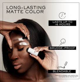 MADLUVV Brow Stamp Refill Dark Brown applicator close-up