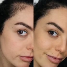 MADLUVV Brow Stamp Refill Dark Grey in use on brows