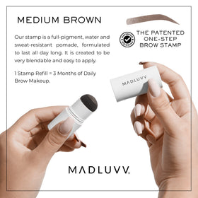 MADLUVV Brow Stamp Refill Medium Brown packaging