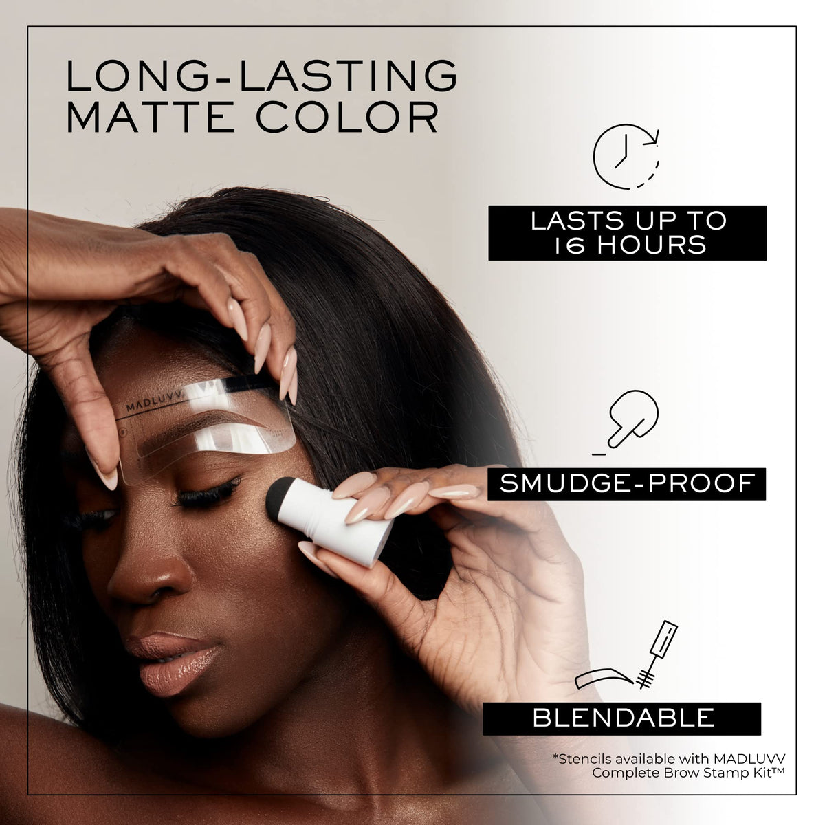 MADLUVV Brow Stamp Refill Soft Brown packaging details