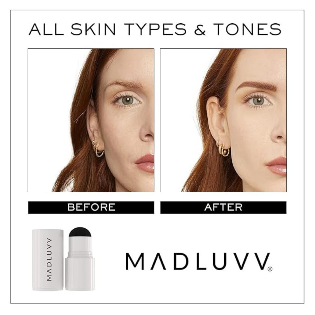 MADLUVV Brow Stamp Refill True Red in use on brows