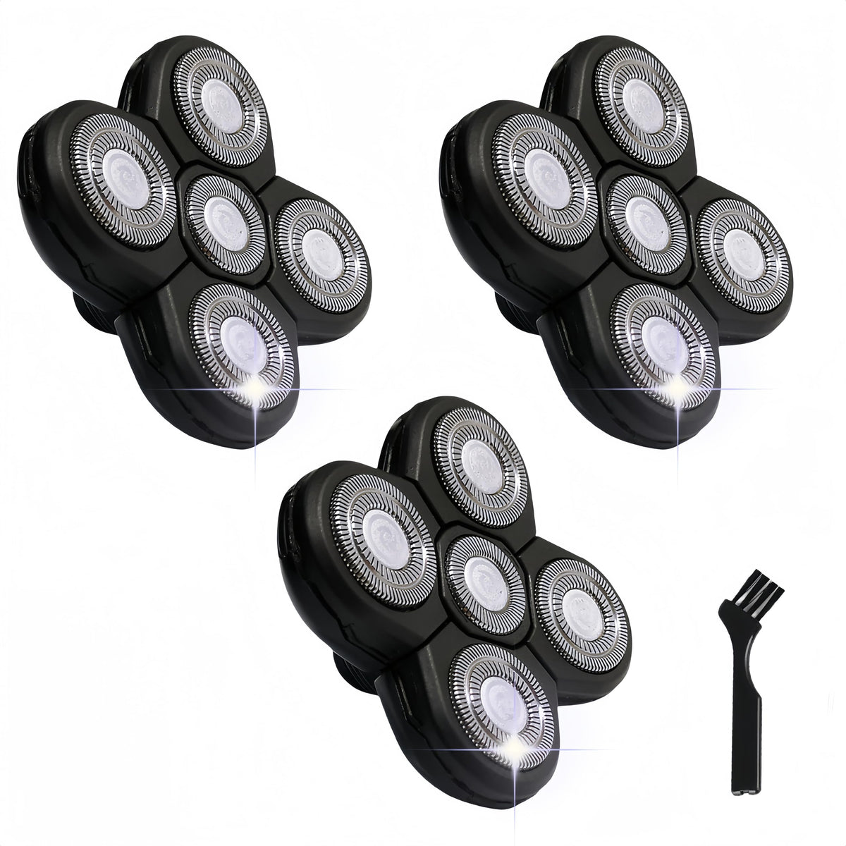 MAEATHOO 5 Blades Replacement Heads for Freebird Head Shaver front view