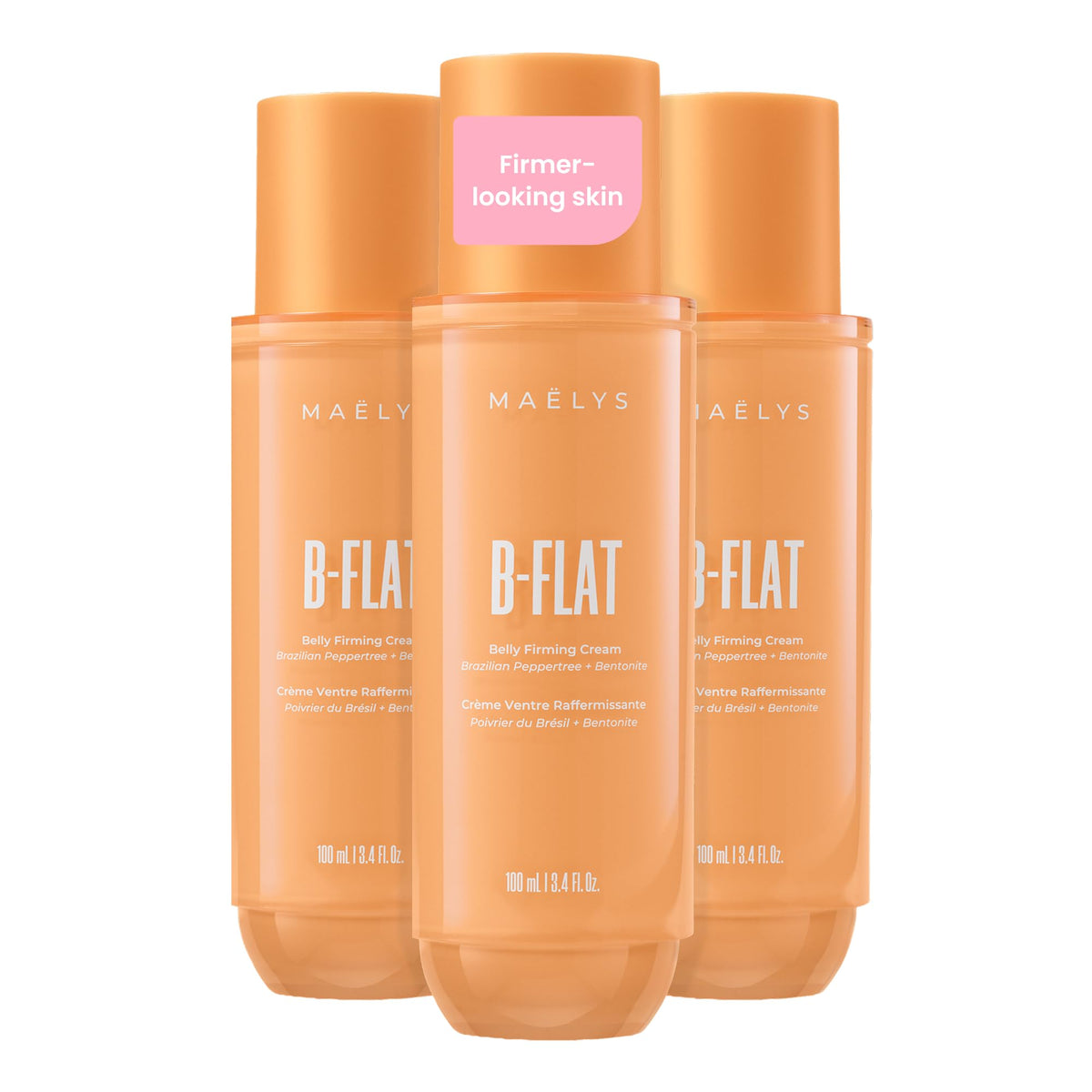 MAËLYS B-FLAT Belly Firming Cream 3 Pack front view