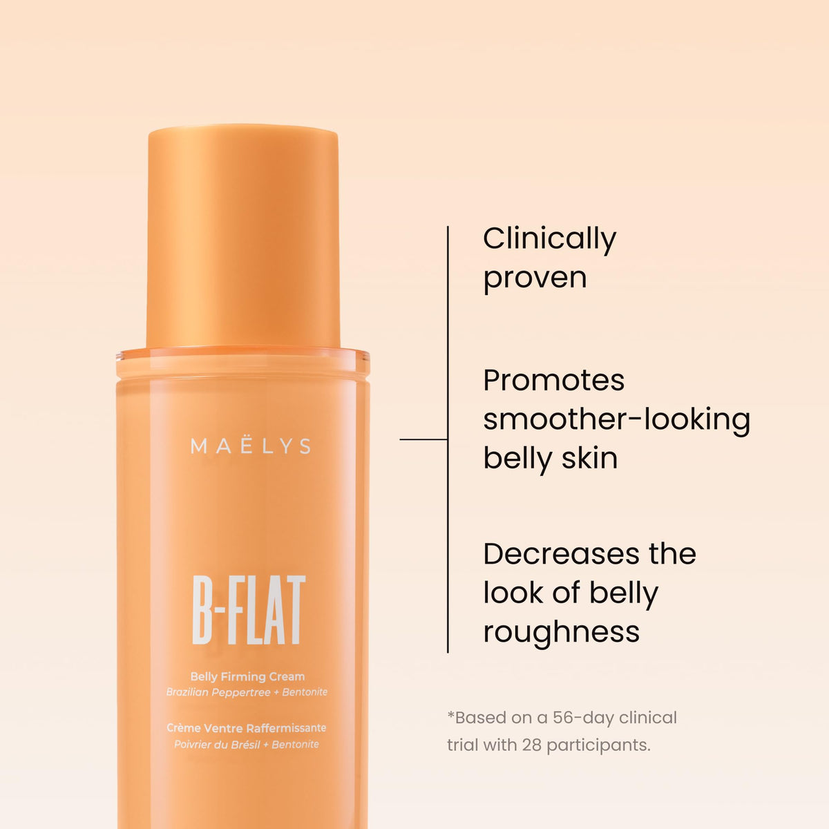 MAËLYS B-FLAT Belly Firming Cream packaging side view