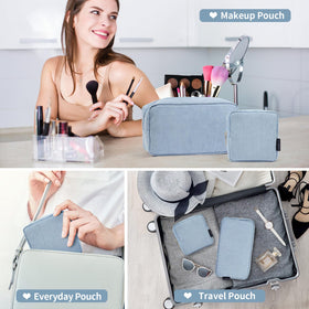 MAGEFY Makeup Bag Set with quality stitching and zipper