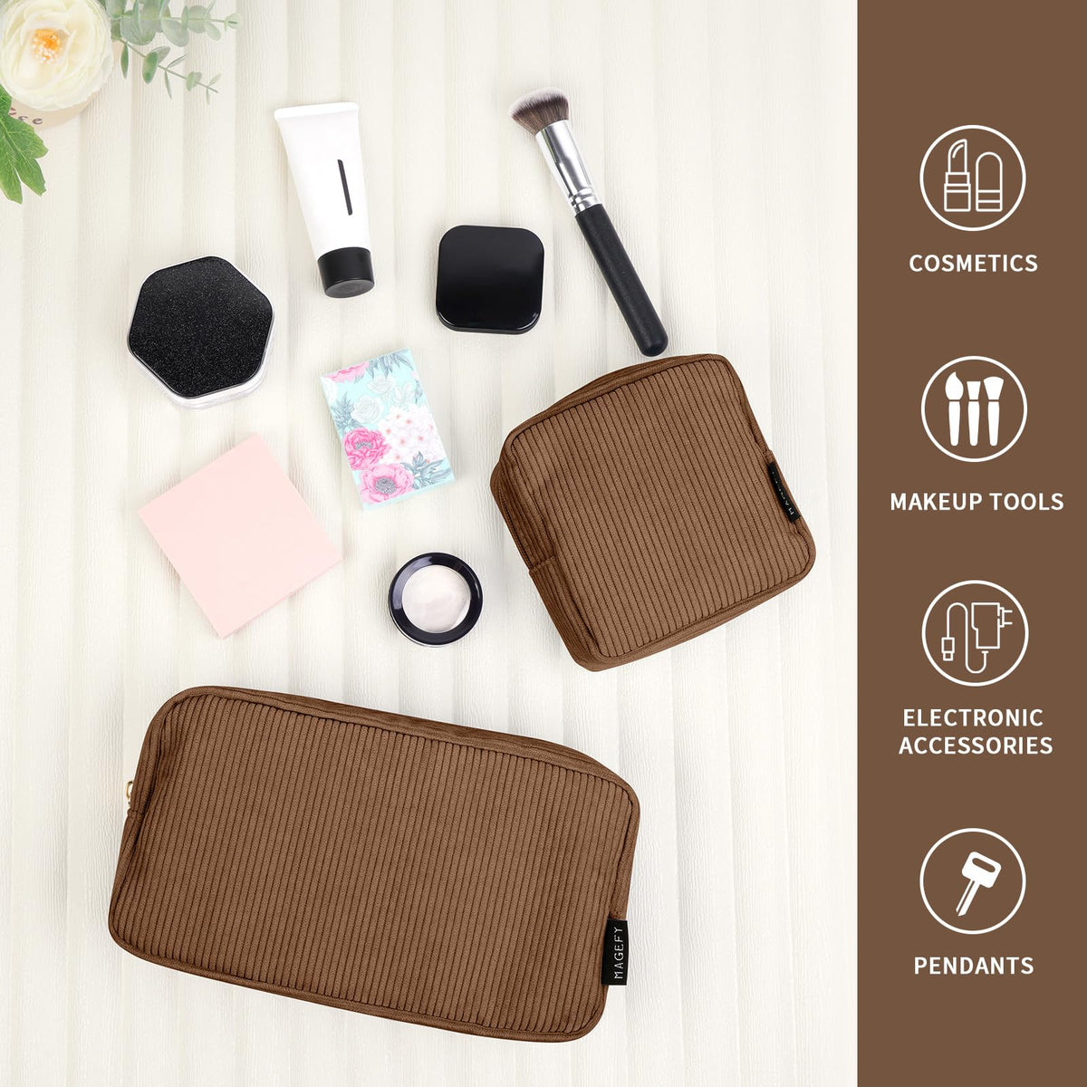 MAGEFY Small Makeup Bag in multiple colour options