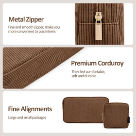 MAGEFY Small Makeup Bag side view showing zip-top closure