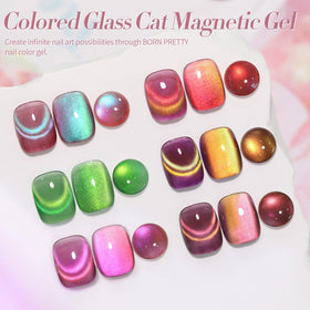 Magenta purple cat magnetic eye gel nail polish bottle