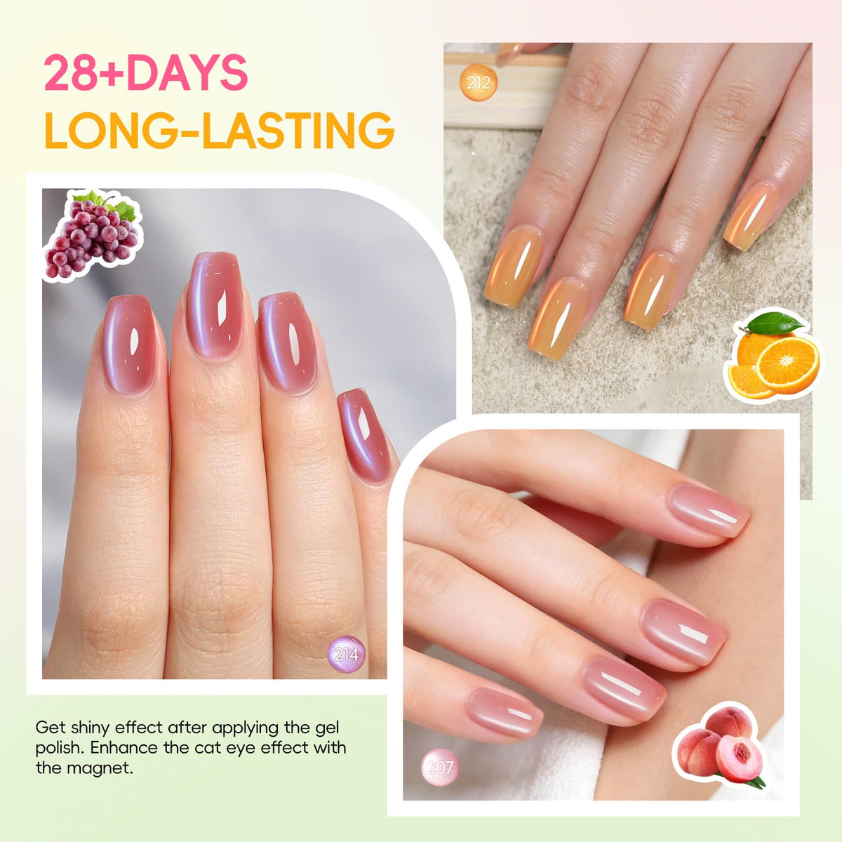 Magnet used with PEACECOLOR Cat Eye Gel Polish for effect