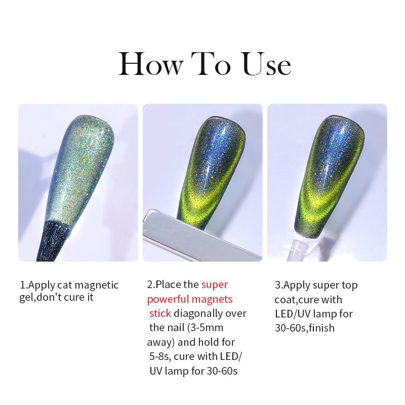 Magnetic effect demonstration of Born Pretty Gel Polish