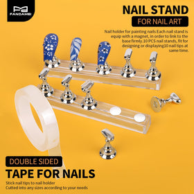 Magnetic nail stands for displaying nail tips