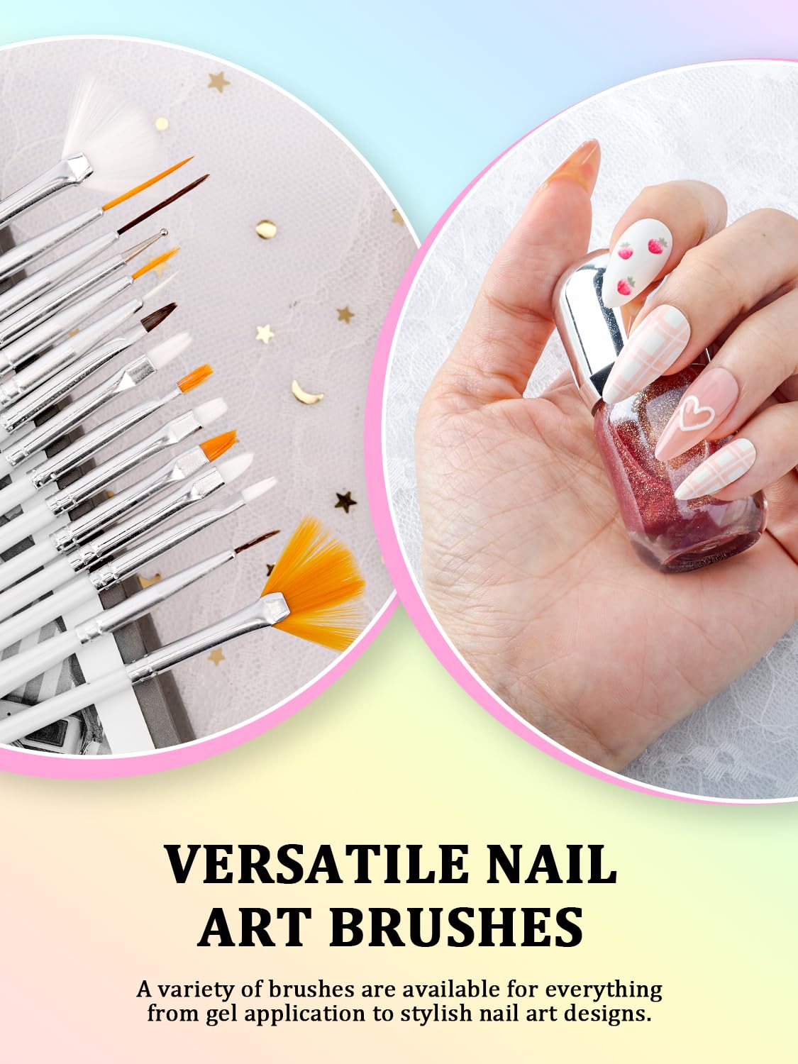 Magnetic nail stands included in the YOOVR set