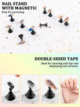 Magnetic nail stands included in YOOVR nail art tools
