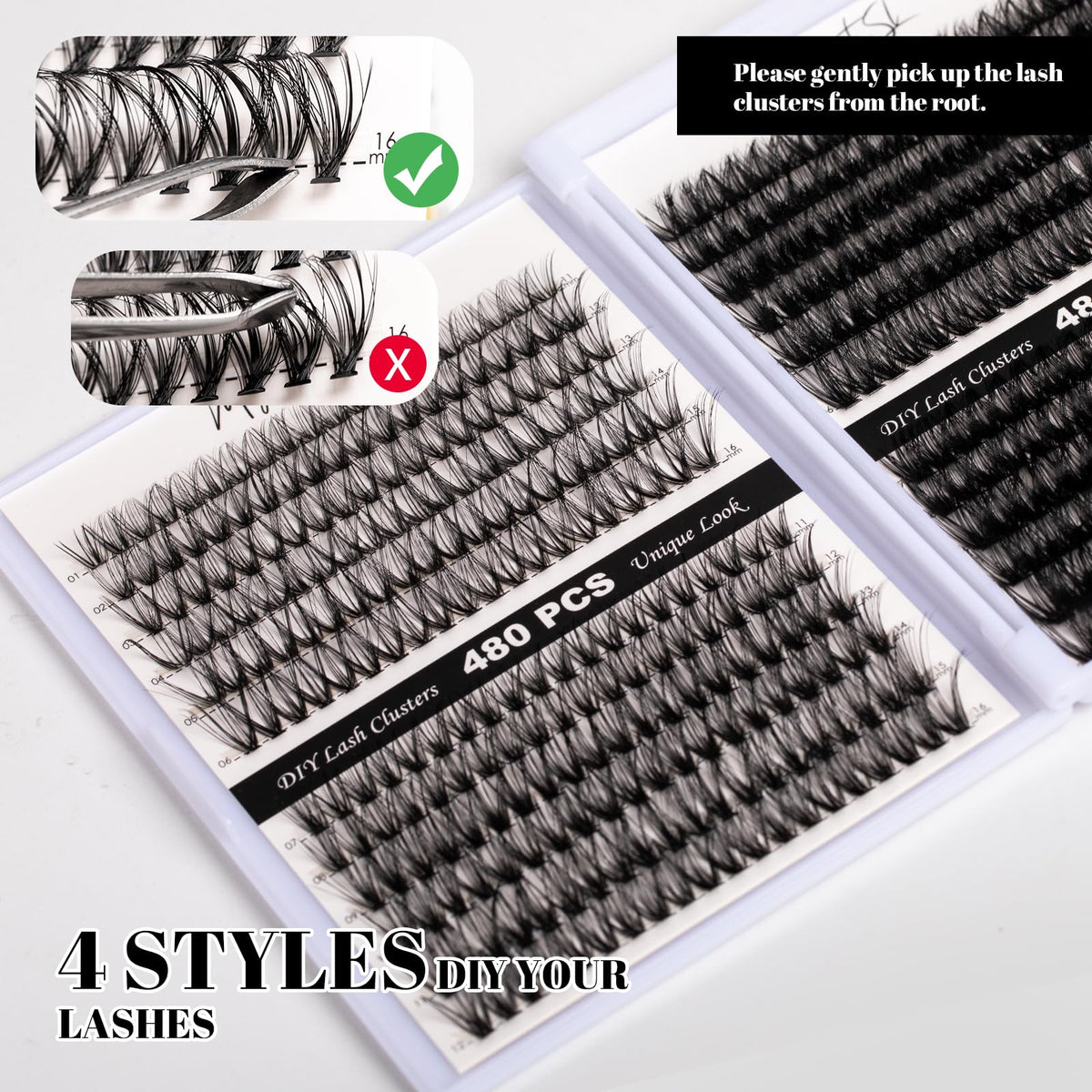 Magnetic SL Lash Clusters packaging with product details