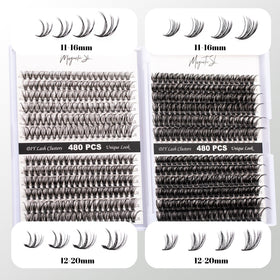 Magnetic SL Lash Clusters tray displaying four unique styles