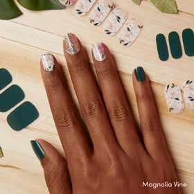 Magnolia Vine gel nail strips close-up