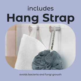 MainBasics loofah demonstrating daily use
