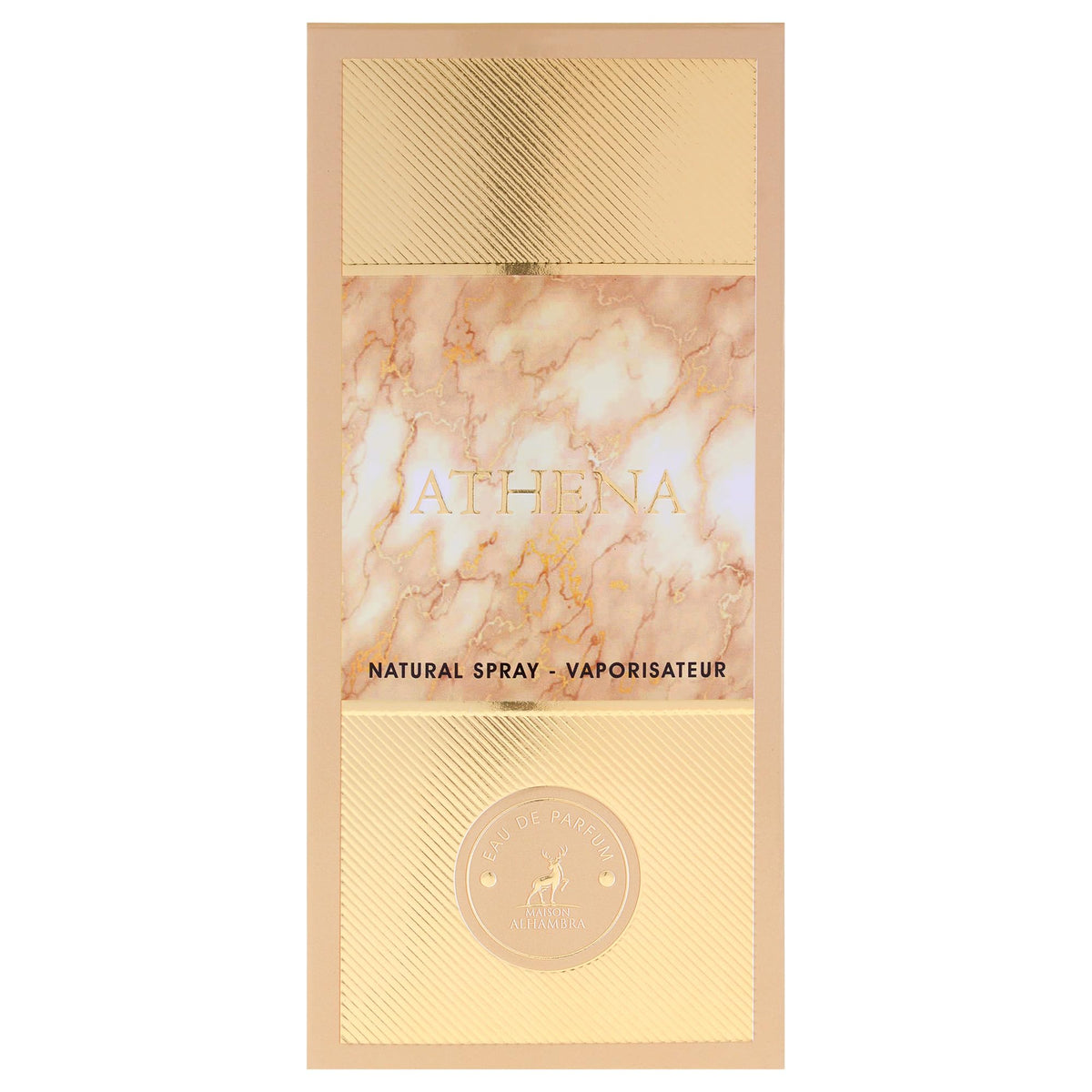 Maison Alhambra Athena Eau De Parfum Spray with floral background