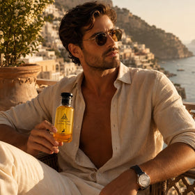 Maison Alhambra Jean Lowe Summer Vibes Eau de Parfum on a vanity