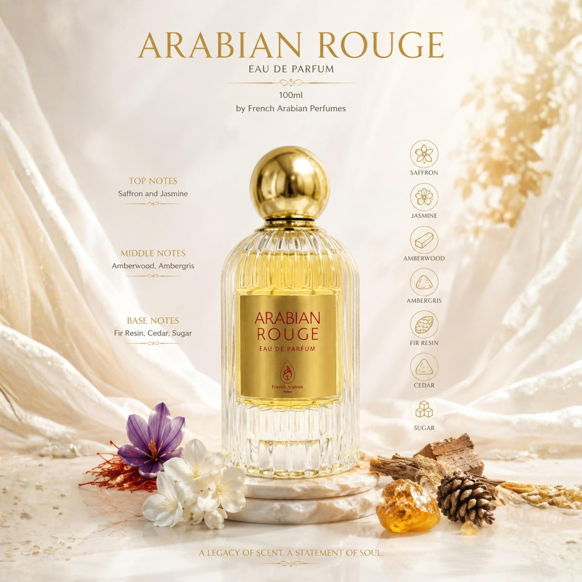 Maison Alhambra La Rouge Baroque Eau de Parfum 3.4 oz packaging