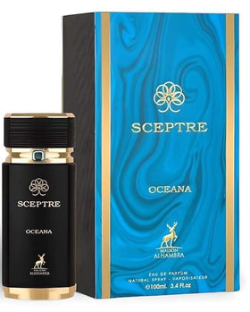 Maison Alhambra Sceptre Oceana Eau de Parfum 3.4 oz bottle side view