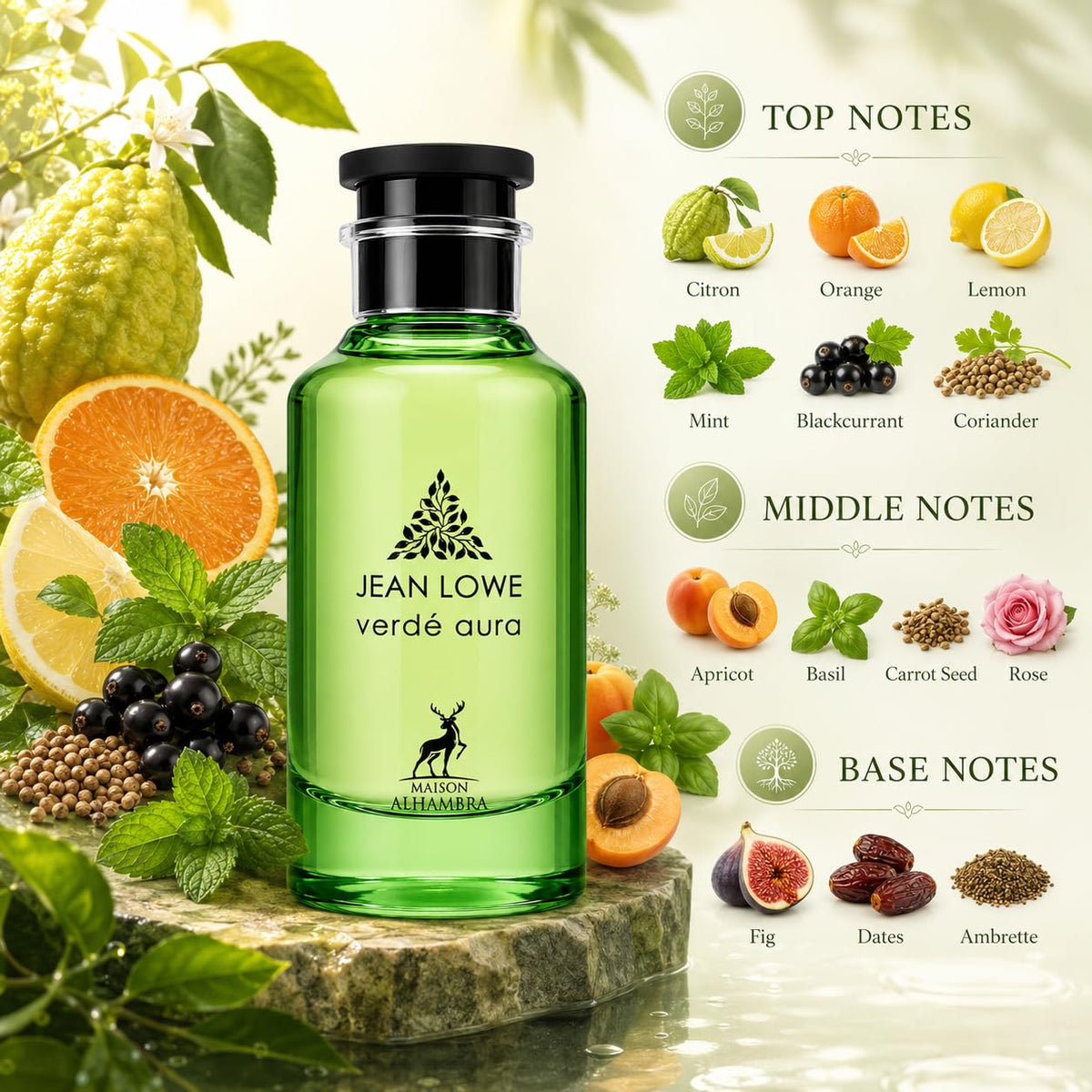 Maison Alhambra Verde Aura Eau de Parfum lifestyle scene