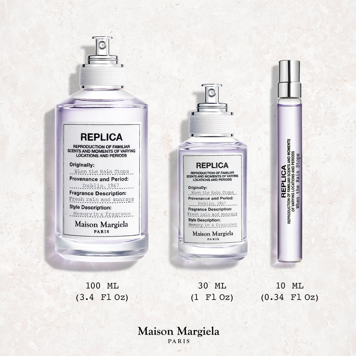 Maison Margiela Replica When the Rain Stops Eau de Toilette bottle close-up