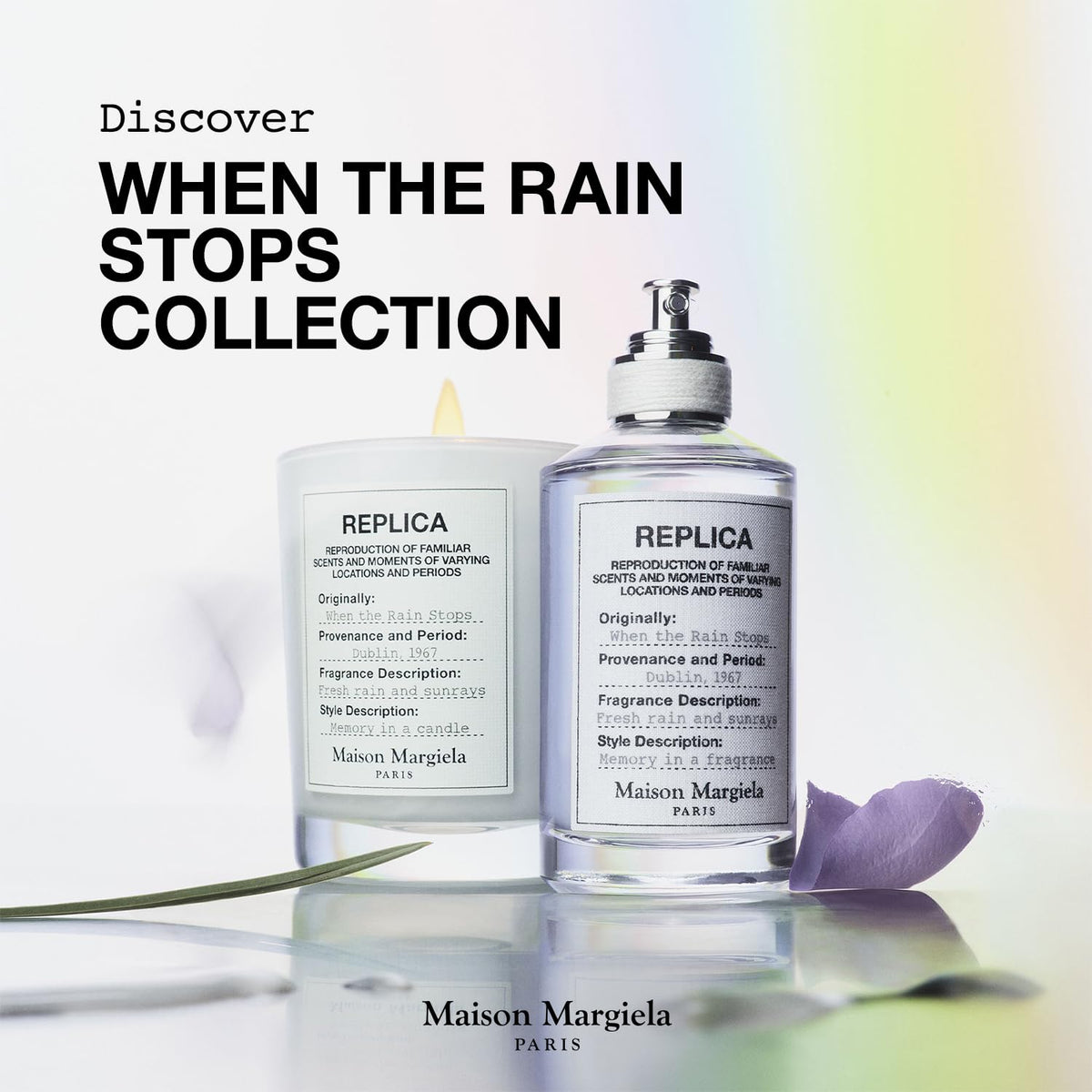 Maison Margiela Replica When the Rain Stops Eau de Toilette with flowers