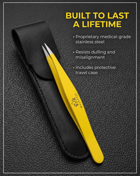 Majestic Bombay Fine Point Tweezers close-up of tips