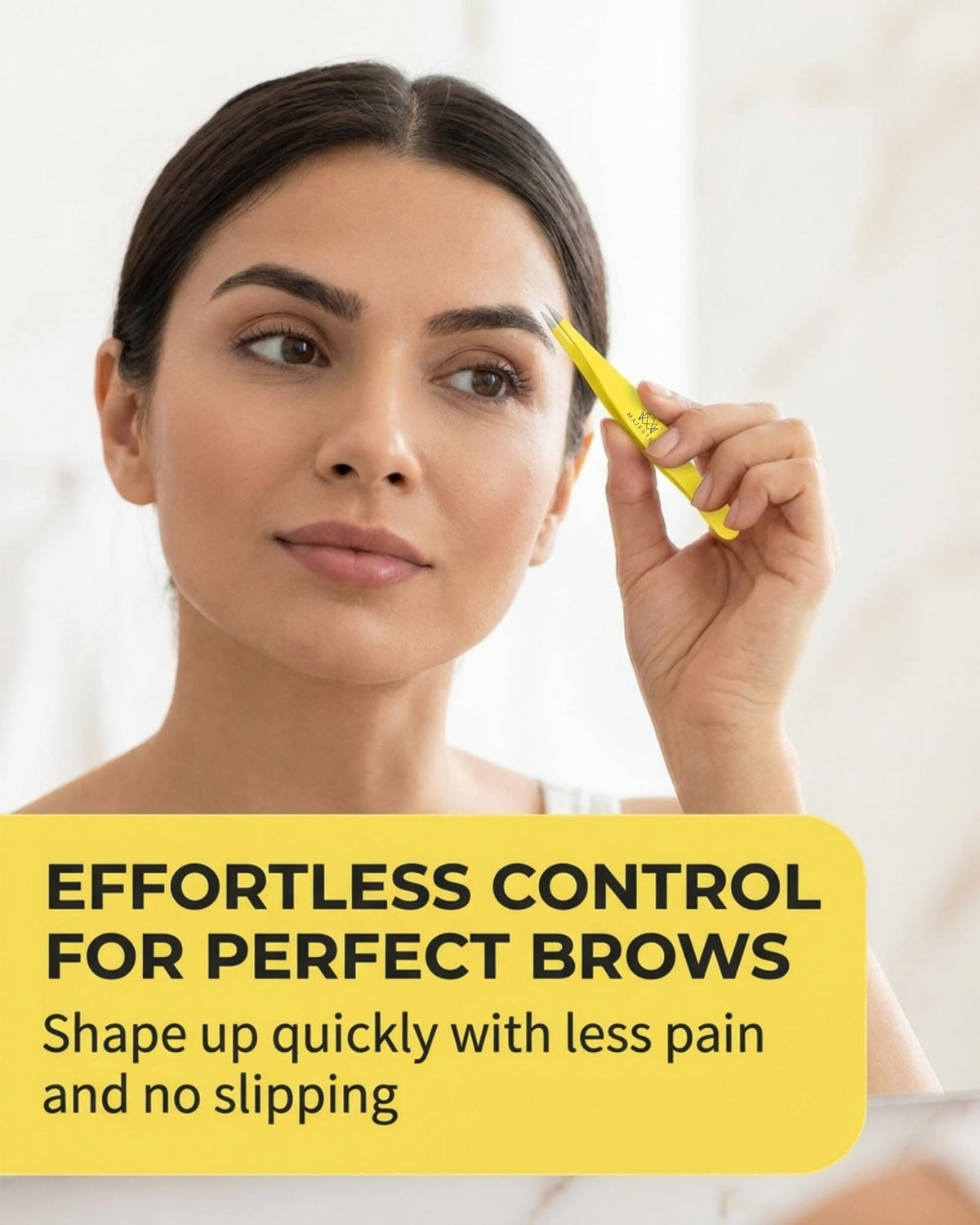 Majestic Bombay Fine Point Tweezers side view