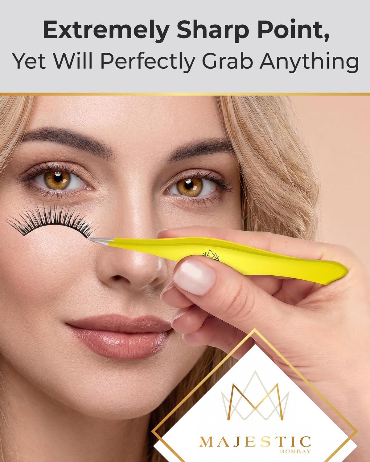 Majestic Bombay Fine Point Tweezers with splinter removal