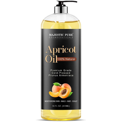 Majestic Pure Apricot Oil 16 fl oz front view