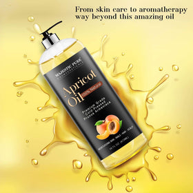 Majestic Pure Apricot Oil bottle side view