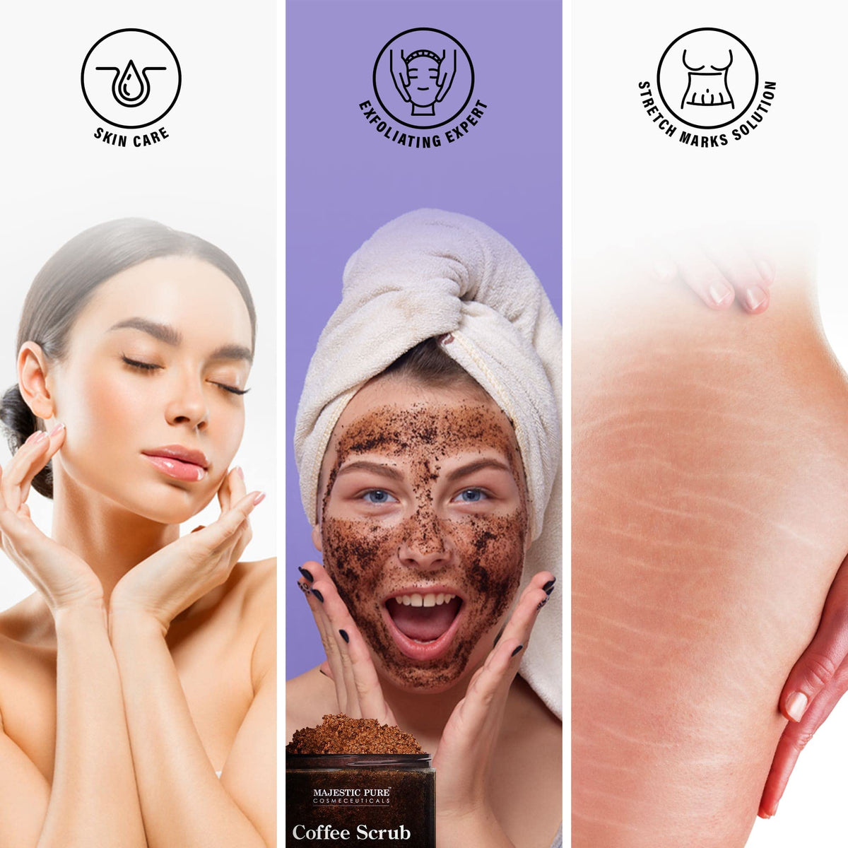 Majestic Pure Arabica Coffee Scrub ingredients overview