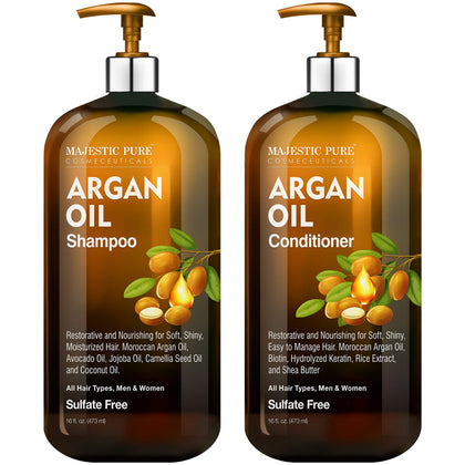 Majestic Pure Argan Oil Shampoo front view, 16 Fl Oz