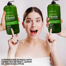 Majestic Pure Biotin Conditioner bottle with label details