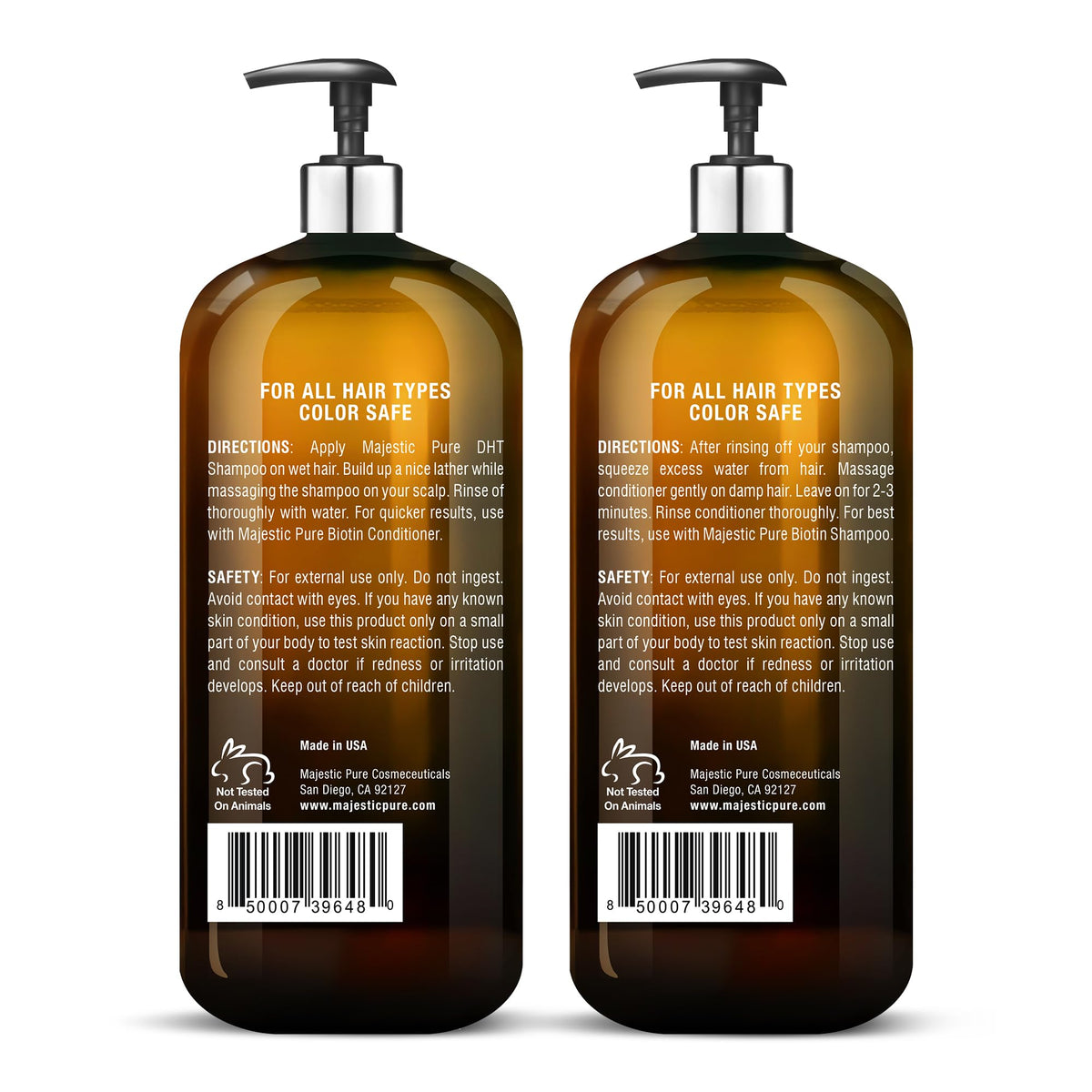 Majestic Pure Biotin Shampoo lathering in hair