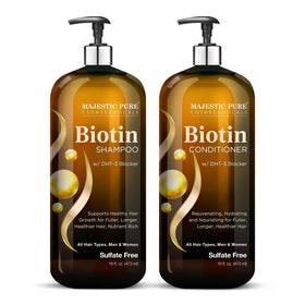Majestic Pure Biotin Voluminizing Shampoo and Conditioner Set front view