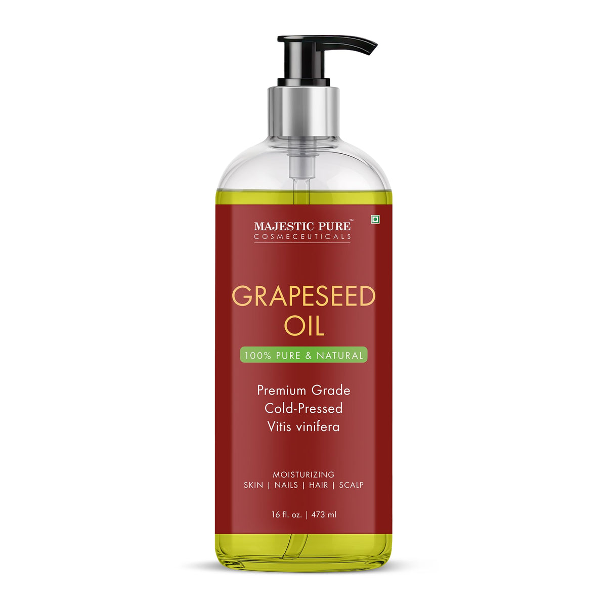 Majestic Pure Grapeseed Oil 16 Fl Oz front view