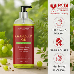 Majestic Pure Grapeseed Oil close-up of cap