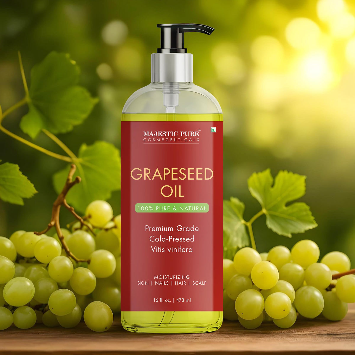 Majestic Pure Grapeseed Oil with essential oils