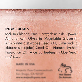 Majestic Pure Himalayan Salt Body Scrub 10 Oz back view