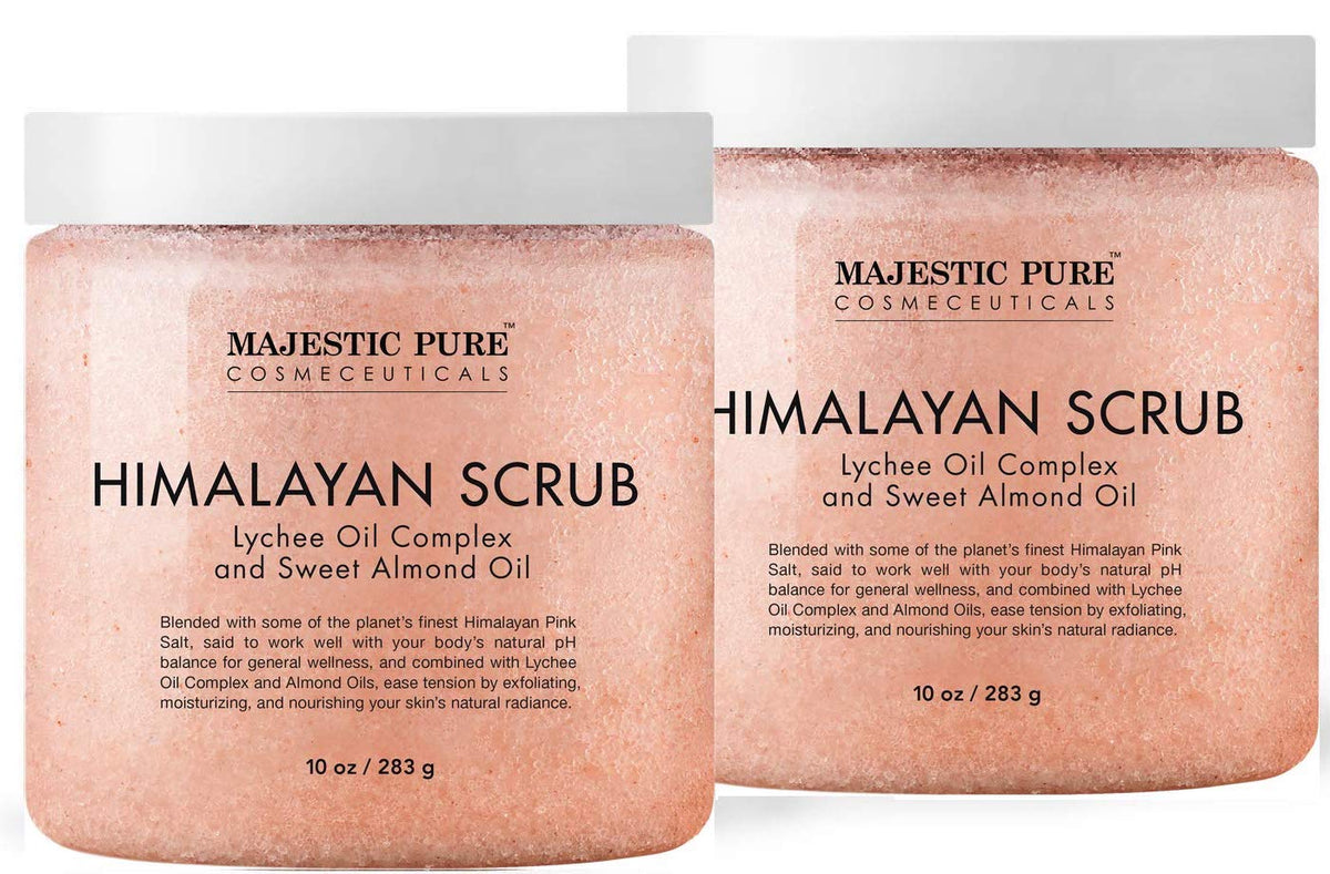 Majestic Pure Himalayan Salt Body Scrub 10 Oz front view