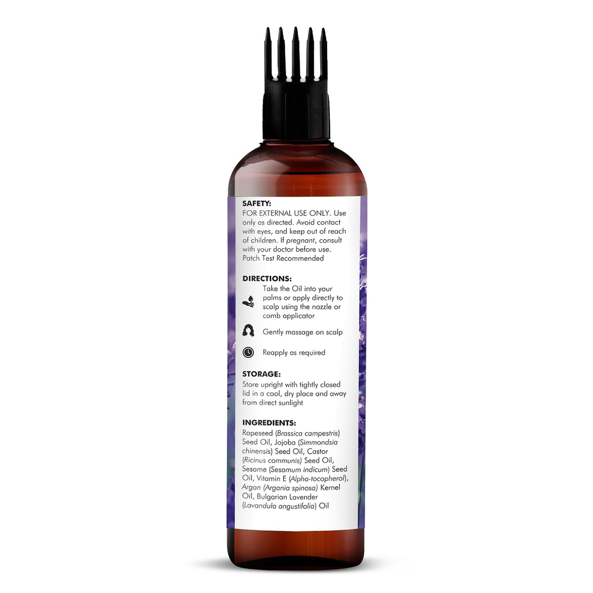 Majestic Pure Lavender Hair Oil bottle with cap