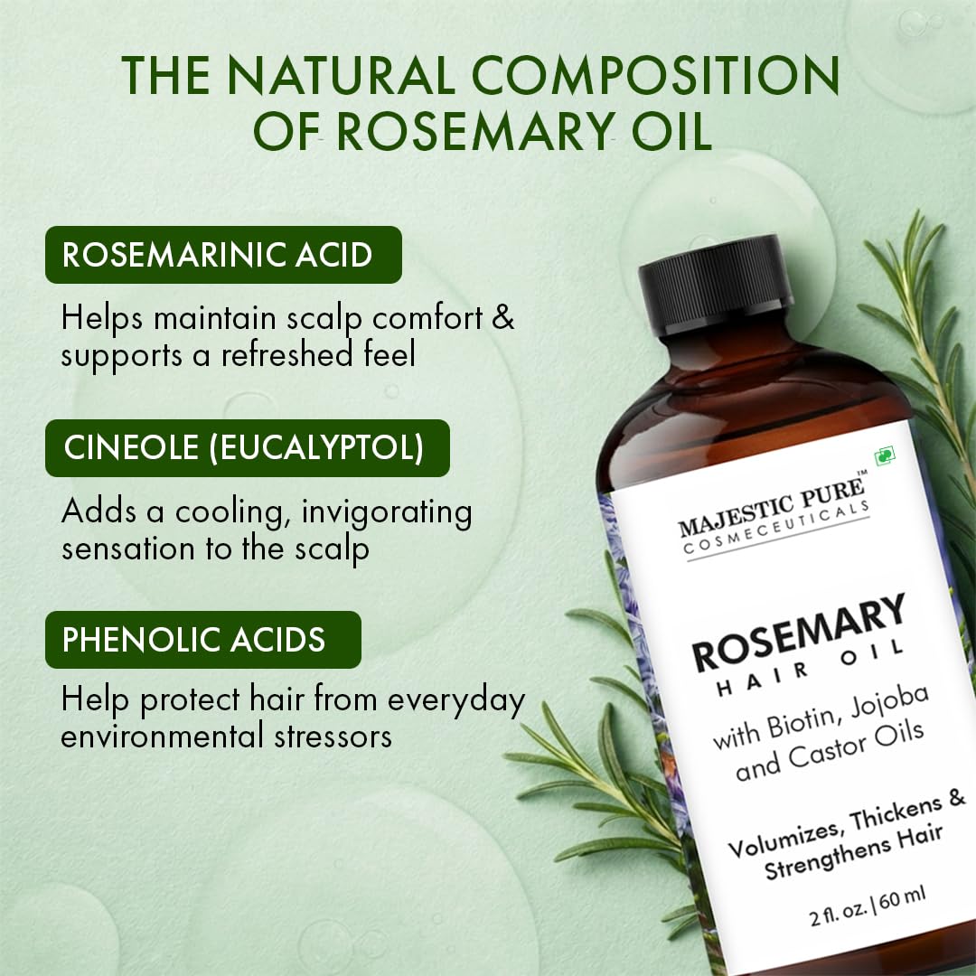 Majestic Pure Rosemary Oil 2 Fl Oz with applicator