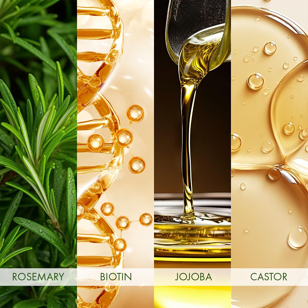 Majestic Pure Rosemary Oil 2 Fl Oz with hair care products